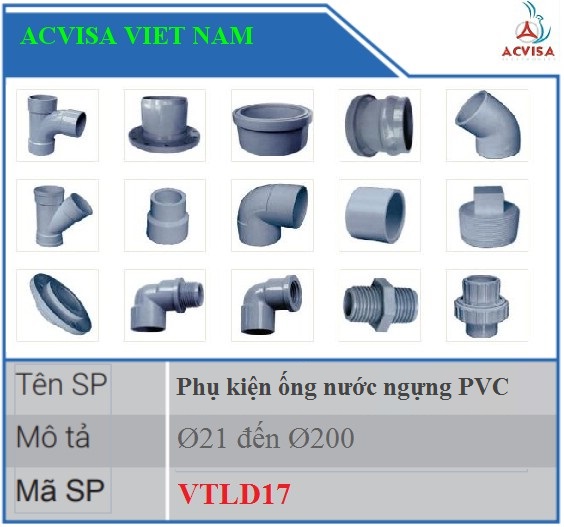 Phụ kiện ống nước ngưng PVC