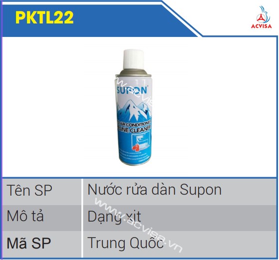 Nước rửa dàn Supon dạng xịt PKTL22