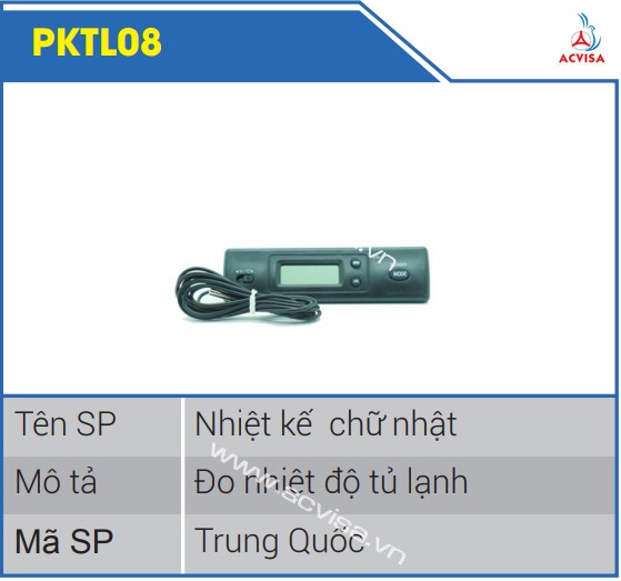 Nhiệt kế chữ nhật đo nhiệt độ tủ lạnh PKTL08