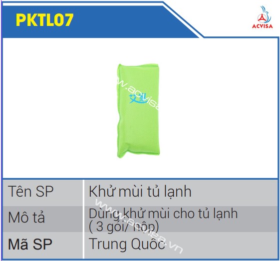 Khử mùi tủ lạnh 3 gói/hộp PKTL07