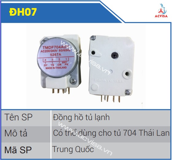Đồng hồ tủ lạnh 704 Thái Lan DH07