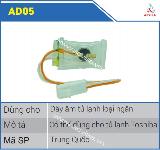 Dây âm tủ lạnh loại ngắn có thể dùng cho Toshiba AD05