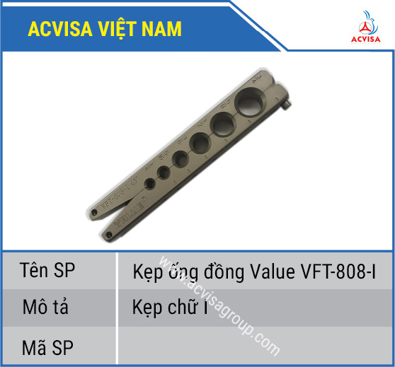 Kẹp ống đồng Value VFT-808-I (kẹp chữ I)