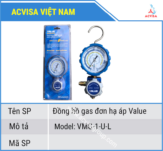 Đồng hồ gas đơn hạ áp Value Model: VMG-1-U-L