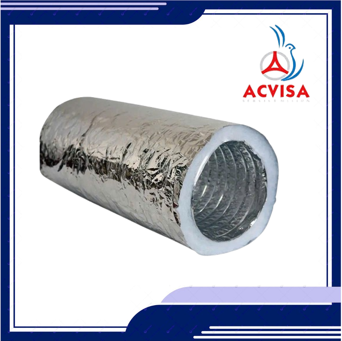 Ống gió mềm nhôm bảo ôn chống cháy ACD C0 Ø450