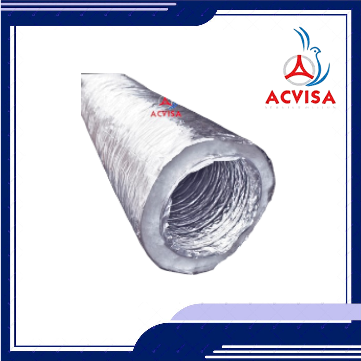 Ống gió mềm nhôm bảo ôn chống cháy ACD C1 Ø250