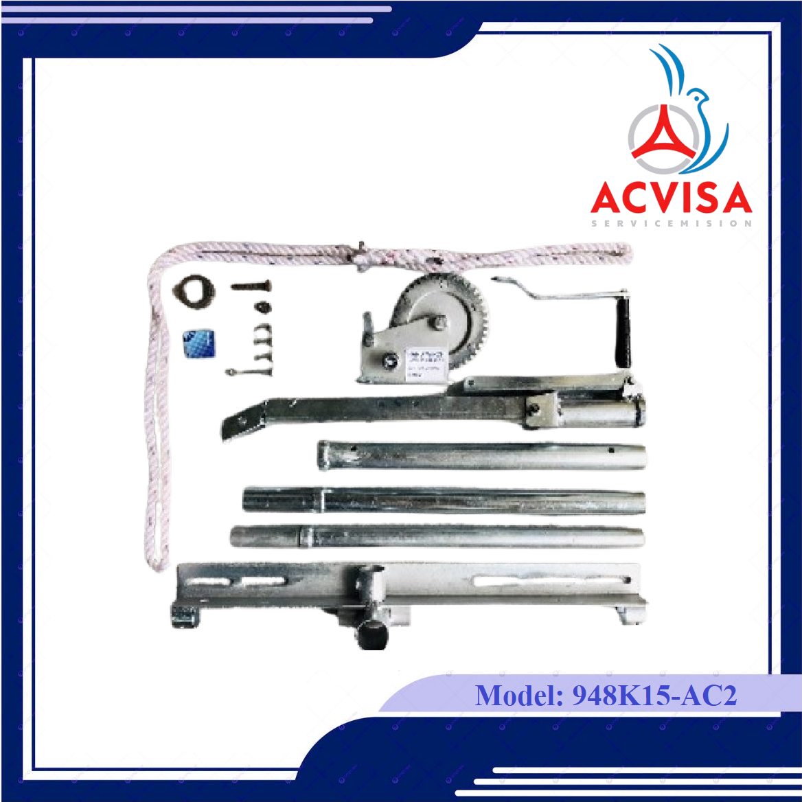 Bộ tời cục nóng điều hòa Model 948K15-AC2 (Cáp 15 mét)