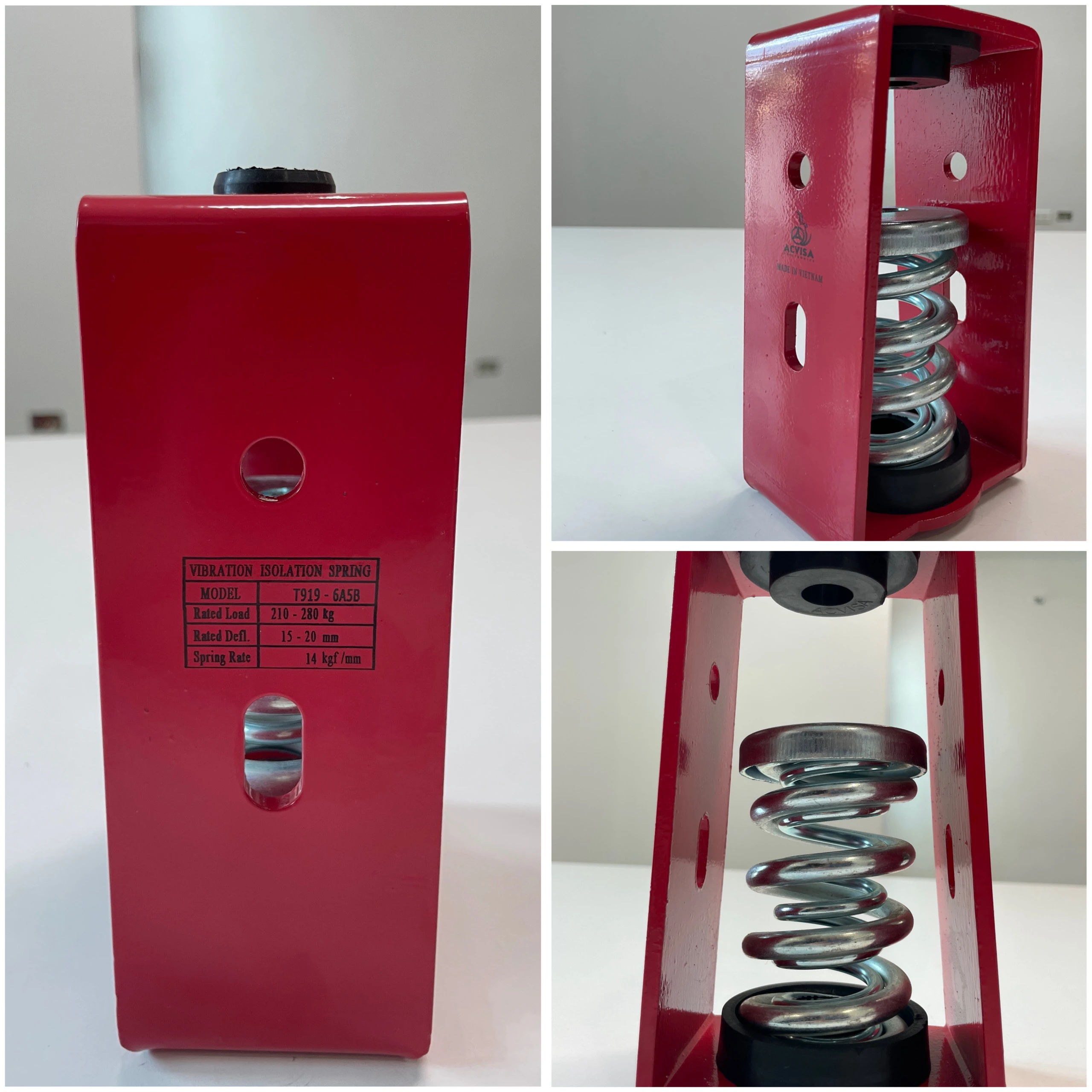 Lò xo giảm chấn rung động Model: T919-6A5B (210 - 280Kg)