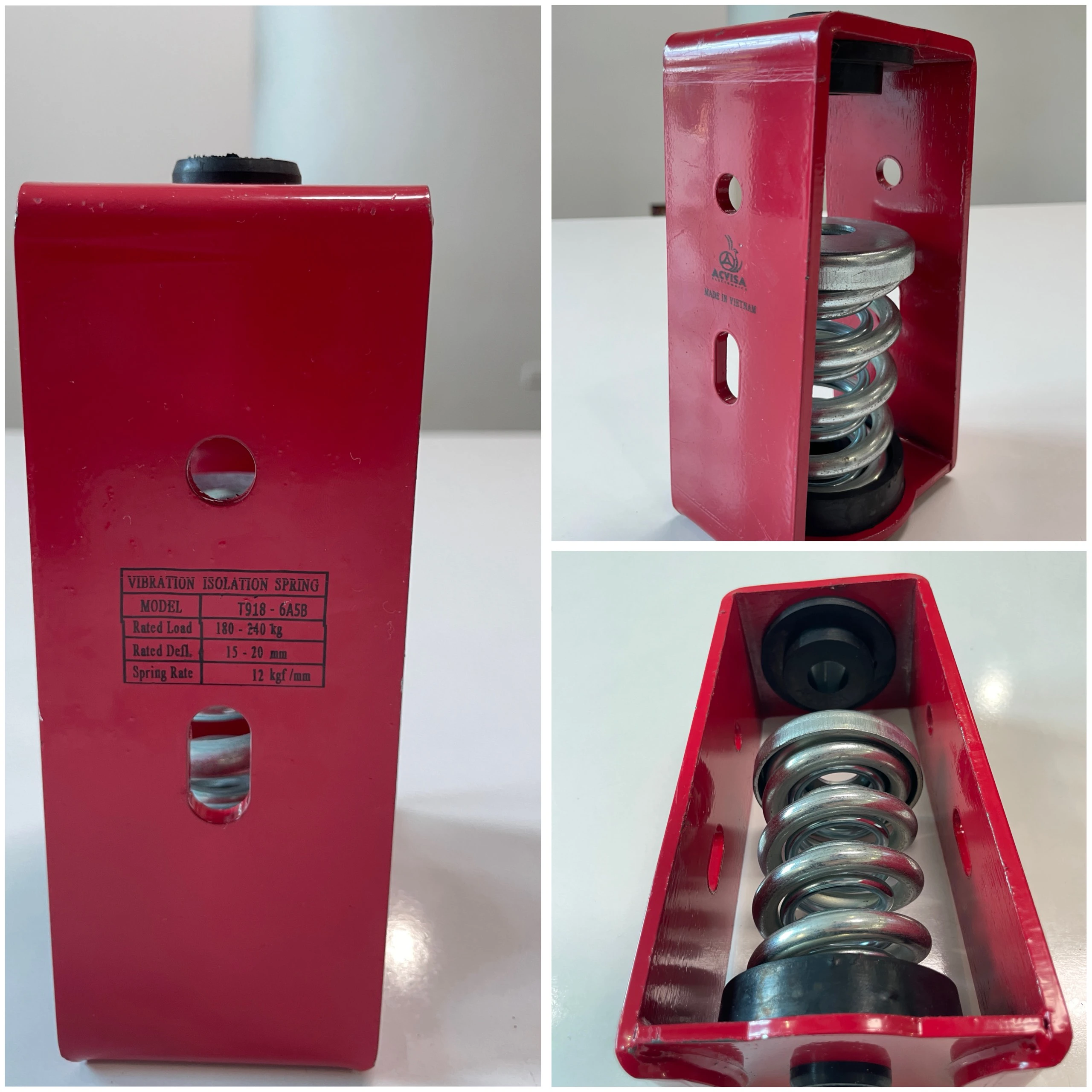 Lò xo giảm chấn rung động Model: T918-6A5B (180 - 240Kg)