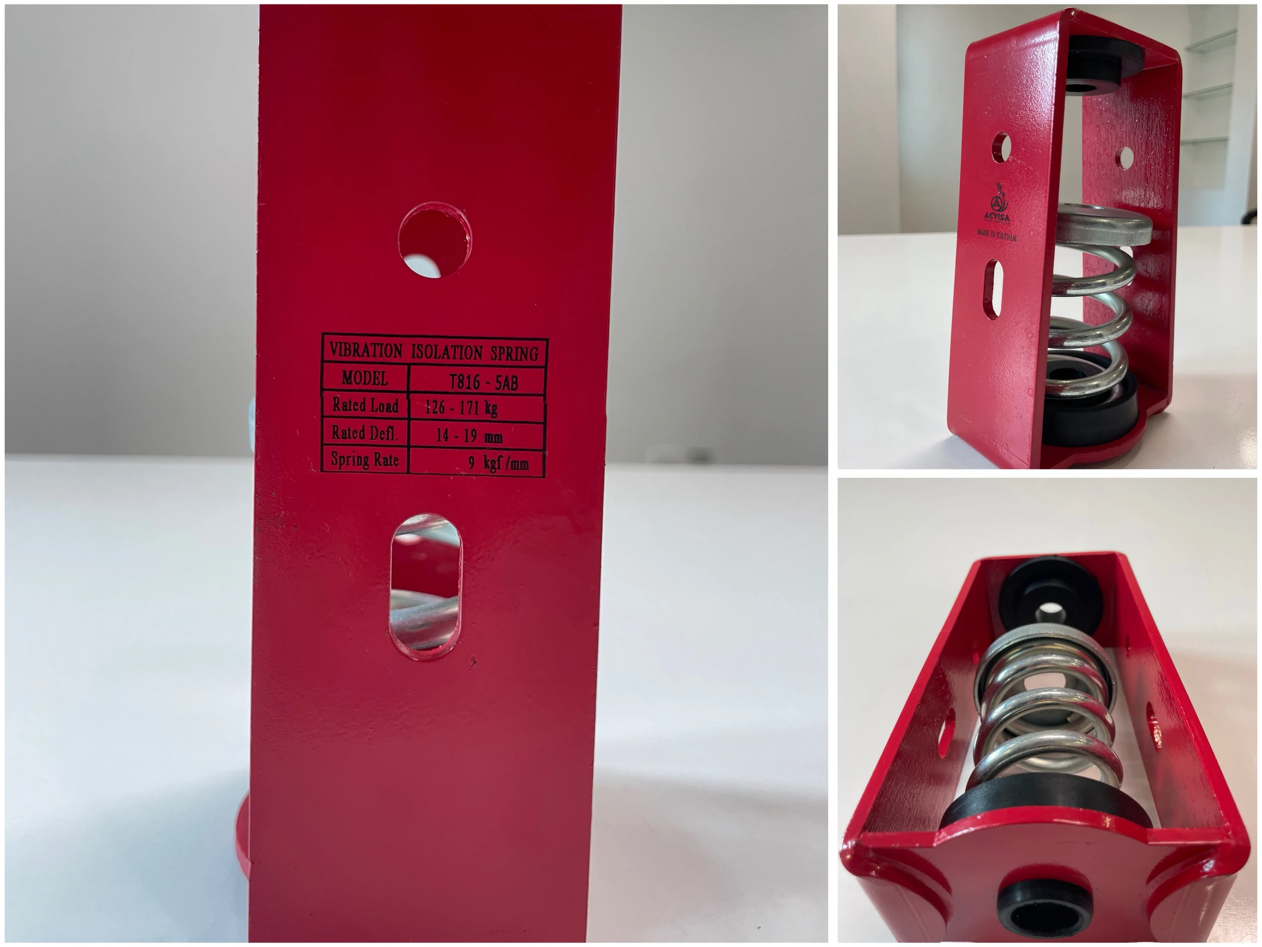 Lò xo giảm chấn rung động Model: T816-5AB (126 - 171Kg)